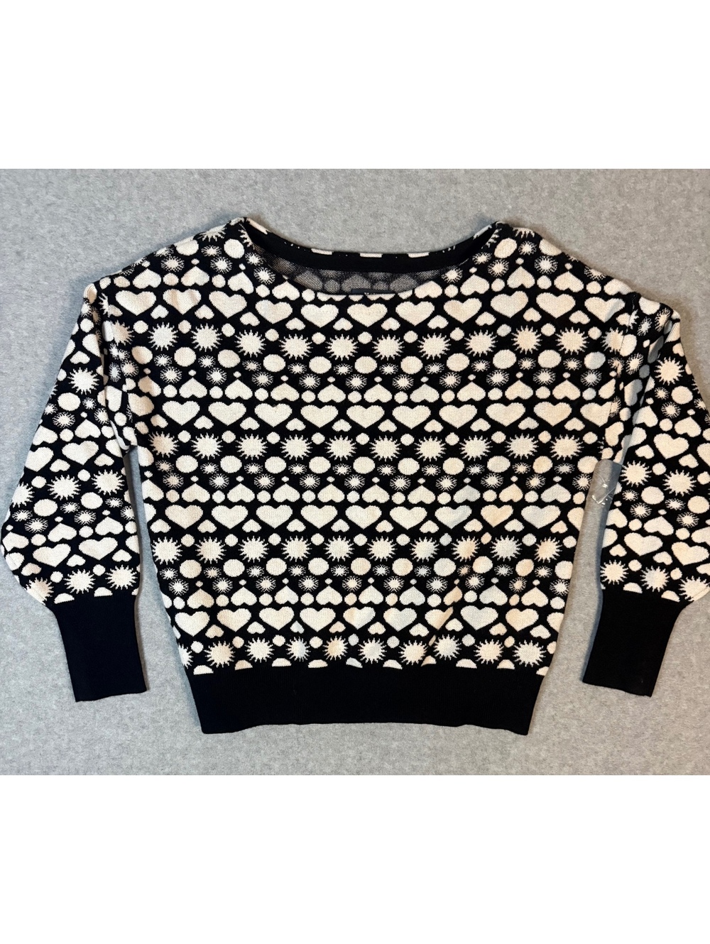 NWT Maeve Anthropologie Heart Sun Boat Neck Sweater Size M